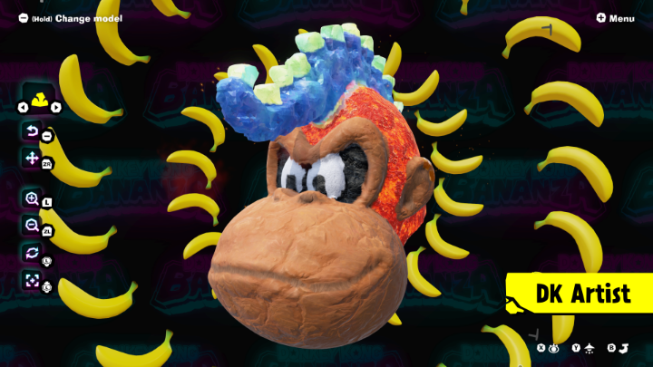 Unleash your creativity with DK Artist mode! Use mouse controls to carve, smoothen, paint and sculpt to your heart’s content. #DonkeyKongBananza