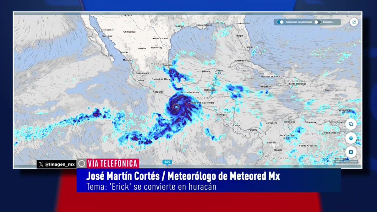🌀 'Erick' se convierte en huracán, ¿qué podemos esperar de este fenómeno meteorológico? José Martín Cortés, meteorólogo de #Meteored, comparte esta información en #entrevista con Pascal.
