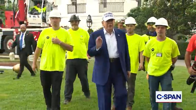 President Trump on new flag poles at the White House: "These are the best poles anywhere in the country, or the world actually."