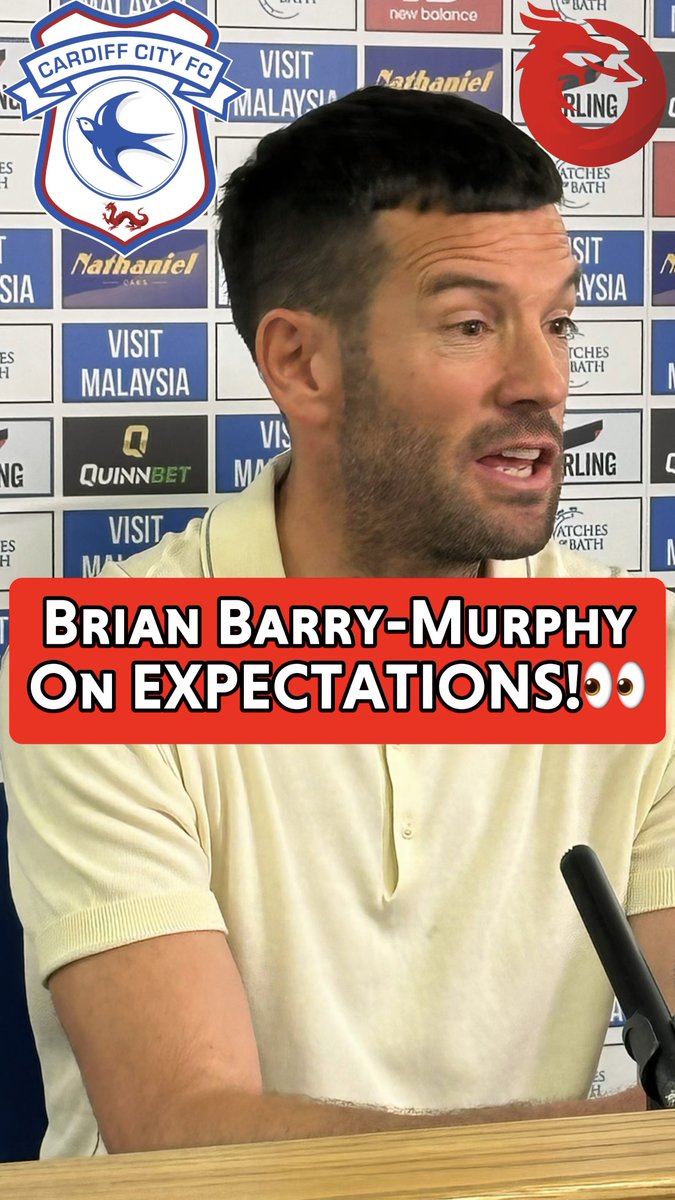 🗣️“Vincent was very clear!” New Cardiff City manager Brian Barry-Murphy speaking on Vincent Tan’s expectations at this afternoon’s press conference!🔵 #CityAsOne #EFL #LeagueOne