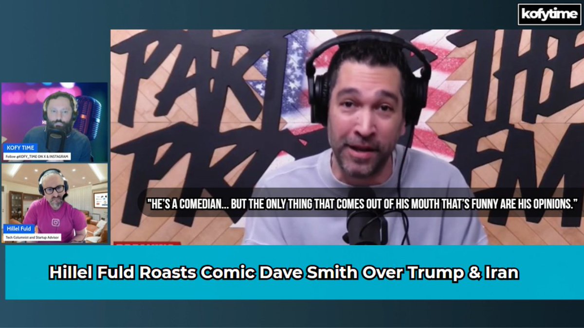 Hillel Fuld Roasts “Comedian” Dave Smith: “He’s a comedian… but the only thing I hear that comes out of his mouth that’s funny are his opinions.” — Hillel Fuld on Dave Smith 🎙️ Watch the full podcast tomorrow at 8PM AEST on Cafe Locked Out (Cafe Locked Out (KULTURE) 8:32)