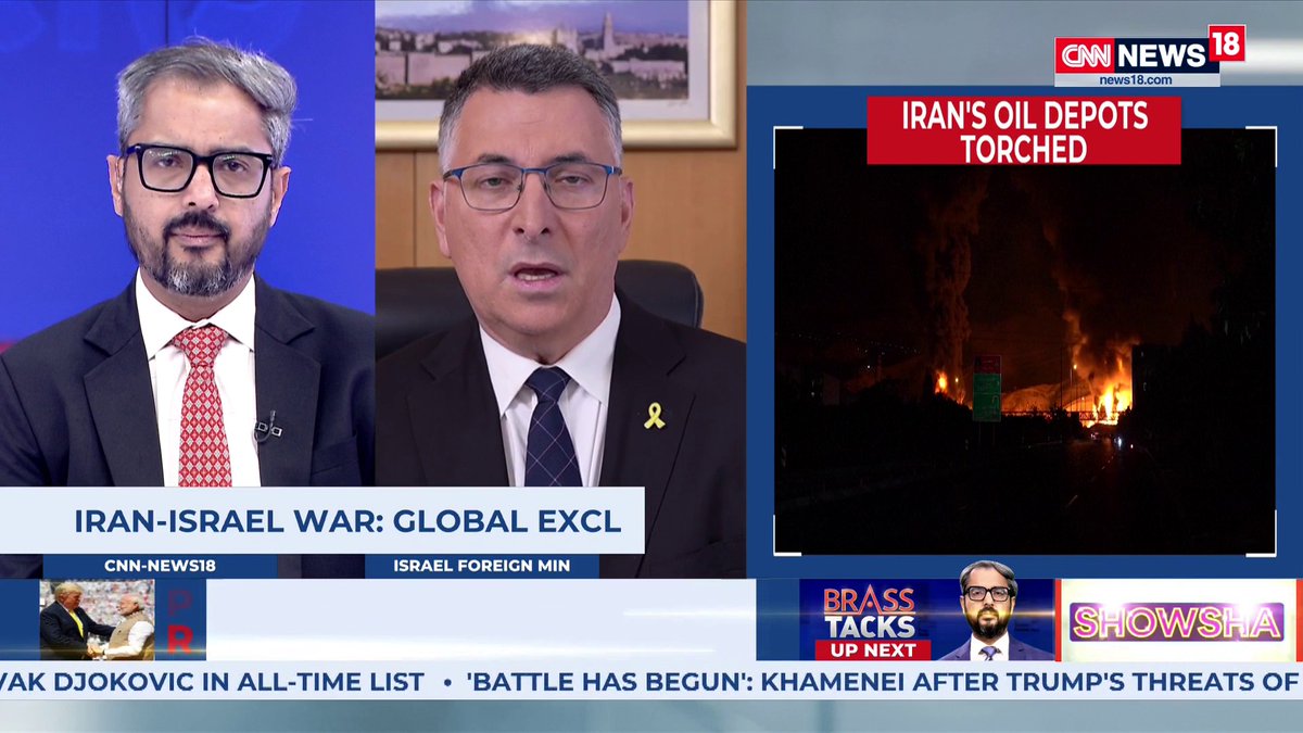 #GlobalExclusive | Had a very good conversation with PM Modi and S Jaishankar, India's traditional policy is to support stability and we are not far from that. India is a very important partner. We will be partners is shaping a better world: Israel foreign minister Gideon Sa'ar | גדעון סער #IsraelIranWar #BrassTacks | Zakka Jacob