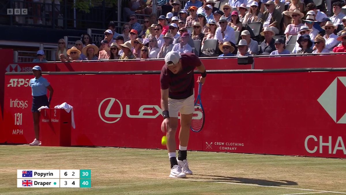 Draper breaks back! He certainly liked that one. Game on 👊