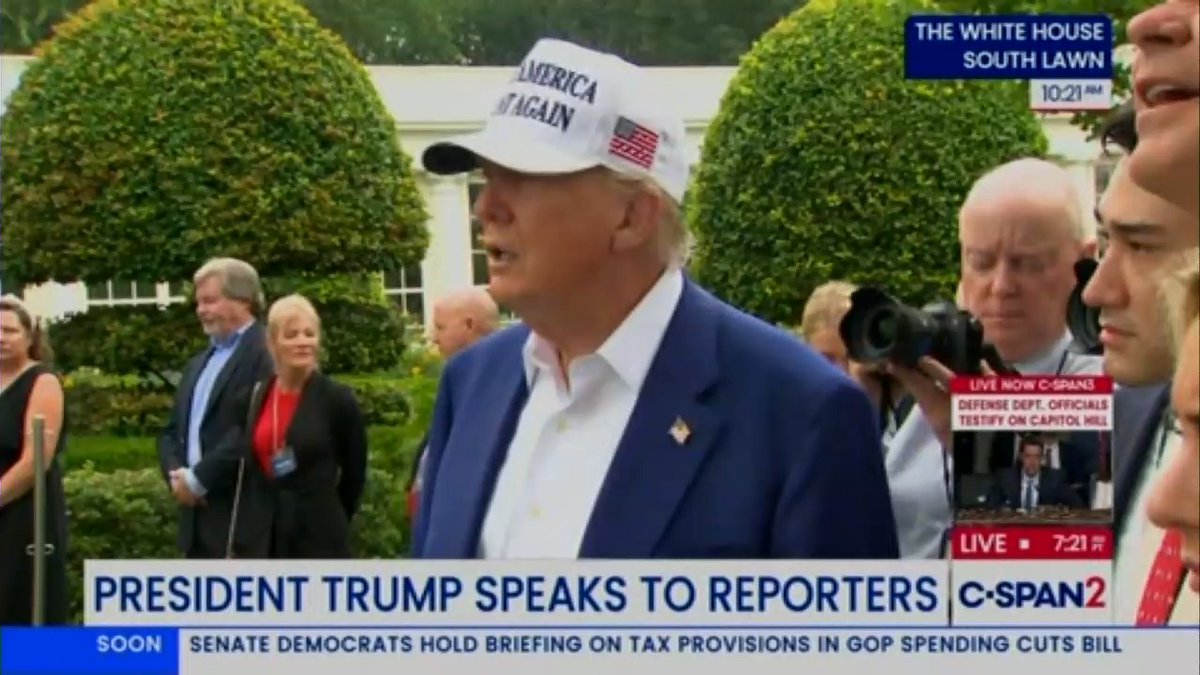 Q: Will your recent dust up with Governor Newsom affect wildfire relief? Trump: Sure, maybe. The man's incompetent. You clean the floor of your forest and you won't have any forest fires