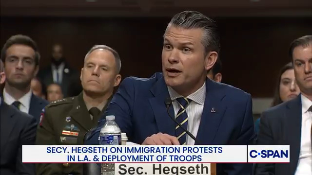 Sen. Senator Mazie Hirono: "If the court says this deployment of troops into our cities is not legal would you follow that court's order?" Secretary of Defense Pete Hegseth Hegseth: "I don't believe district courts should be determining national security policy...When it goes to the Supreme Court we'll see."