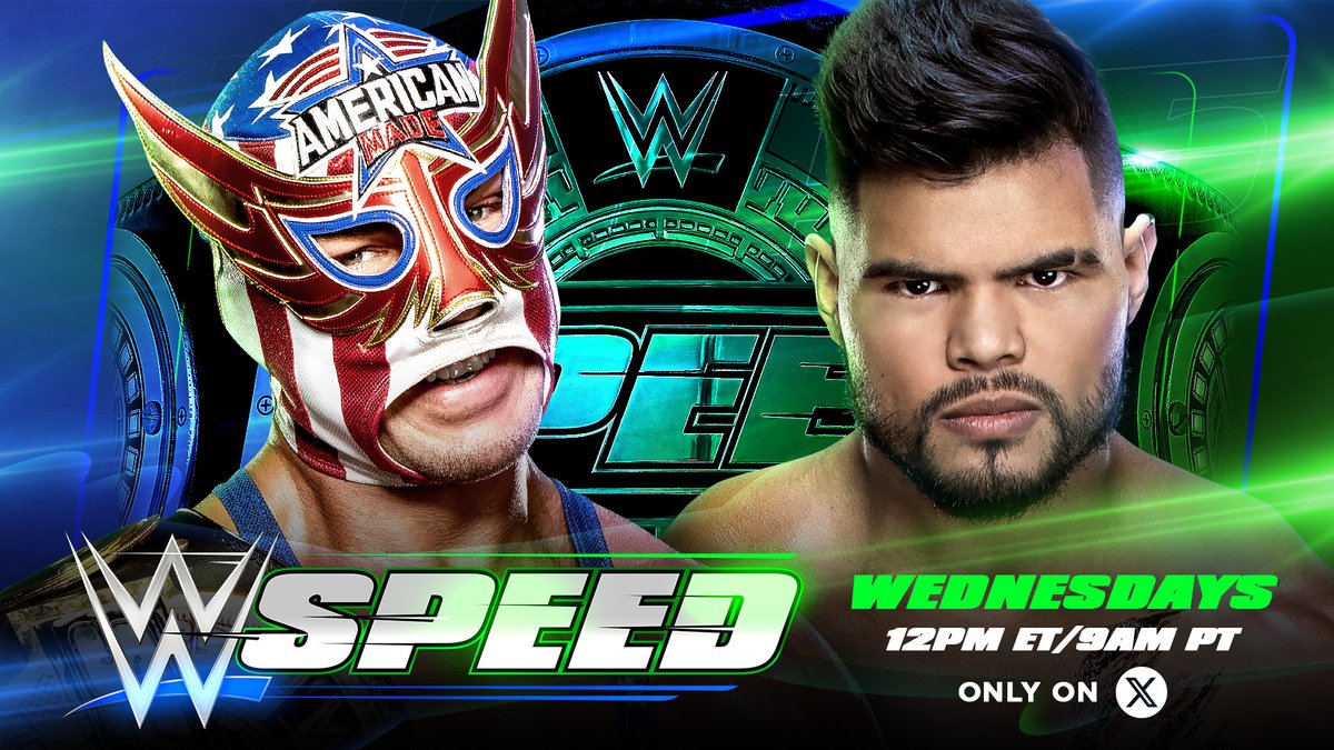 TODAY on #WWESpeed! Humberto Carrillo challenges Grande Americano for the #WWESpeed Championship. Will Grande Americano retain or will we have a new champion? 😤