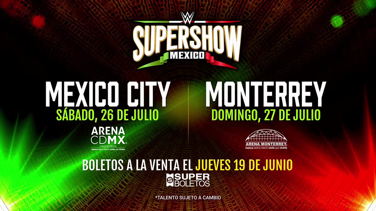 🎟️ ¡La preventa WWE ya comenzó! 🎟️ Aprovecha el acceso anticipado para WWE Supershow México con el código: ALLWWE 🔓 👉 👈