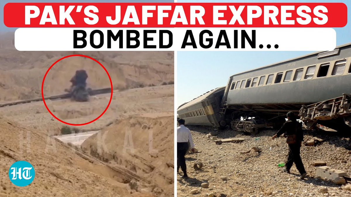 In a troubling development, Pakistan’s Jaffar Express train was hit by a bomb blast near the cattle market area in Jacobabad, Balochistan. The explosion caused six carriages to derail, marking the second attack on the train this year. WATCH 👇