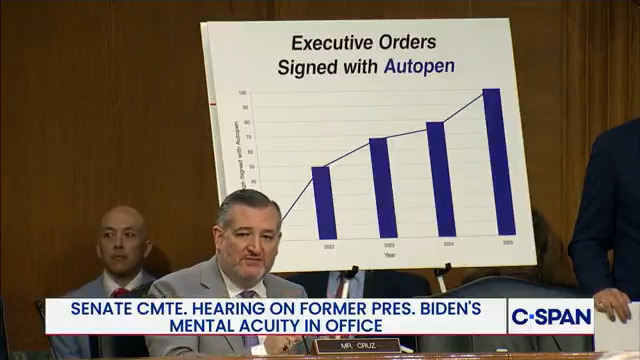 .Senator Ted Cruz: "Not a single Democrat is here today because not a single one of them gives a damn about the fact that they lied to the American people for four years. They knew, every one of them knew, that Joe Biden was mentally not competent to do the job."