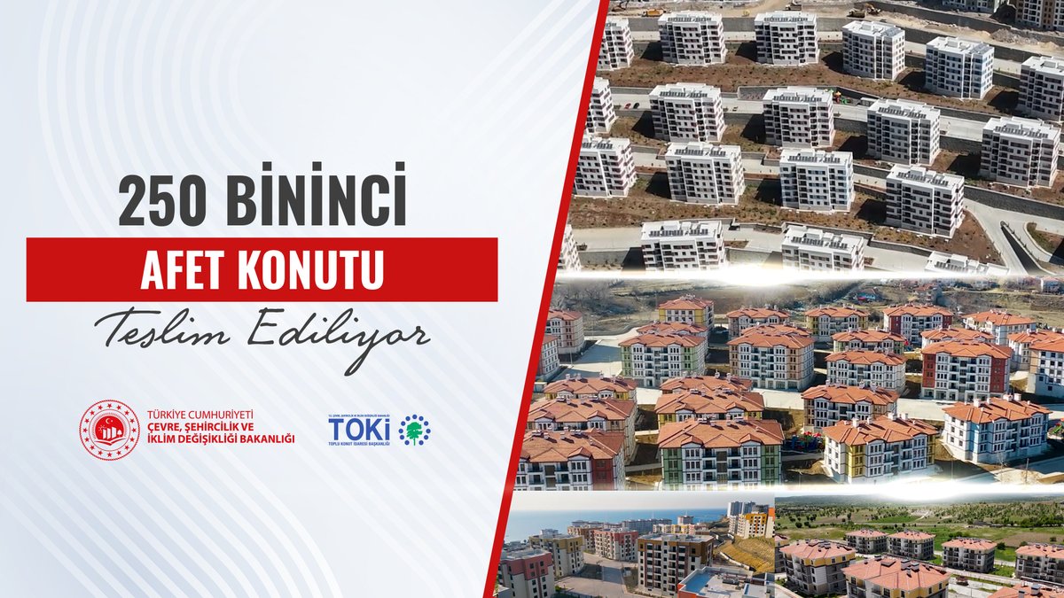 📌 Asrın felaketini yaşadığımız depremlerin yaralarını sarmaya devam ediyoruz. 🇹🇷 🏘 Cumhurbaşkanımız Sn. Recep Tayyip Erdoğan ve Azerbaycan Cumhurbaşkanı Sn. İlham Əliyev'in teşrifleriyle deprem bölgesinde yapımı tamamlanan 2️⃣5️⃣0️⃣ bininci konutumuzun anahtarını hak sahibine teslim ediyoruz. 🗓️ 1️⃣9️⃣ Haziran 2️⃣0️⃣2️⃣5️⃣ 🕝 1️⃣4️⃣.3️⃣0️⃣ 📍 Kahramanmaraş Azerbaycan Mahallesi #BirlikteGüçlüYarınlara