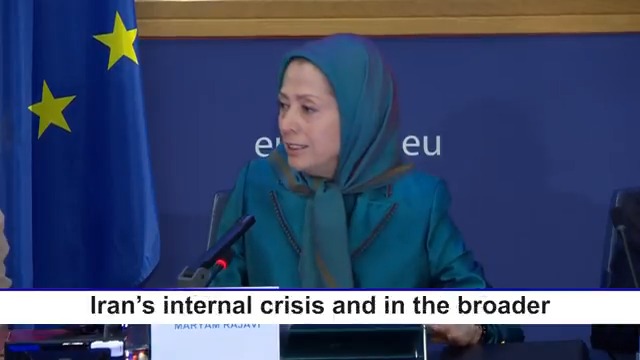 Iran's opposition leader: The only viable solution to the Iran crisis is the "overthrow of this regime by the people of Iran & the Iranian Resistance" Maryam Rajavi speaking today in the European Parliament CC: Kaja Kallas Anitta Hipper Karoline Leavitt #NCRIAlternative #IranThirdOption