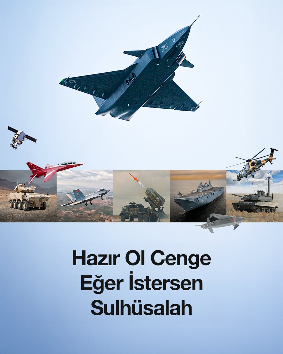 Eğer bağımsızlık istiyorsan, eğer özgürlük istiyorsan, eğer bu topraklar üzerinde şerefinle, namusunla, izzetinle yaşamak istiyorsan, eğer ekonomik refah istiyorsan, eğer bolluk, bereket, dirlik istiyorsan, eğer huzur istiyorsan cenge her zaman hazır olacaksın.