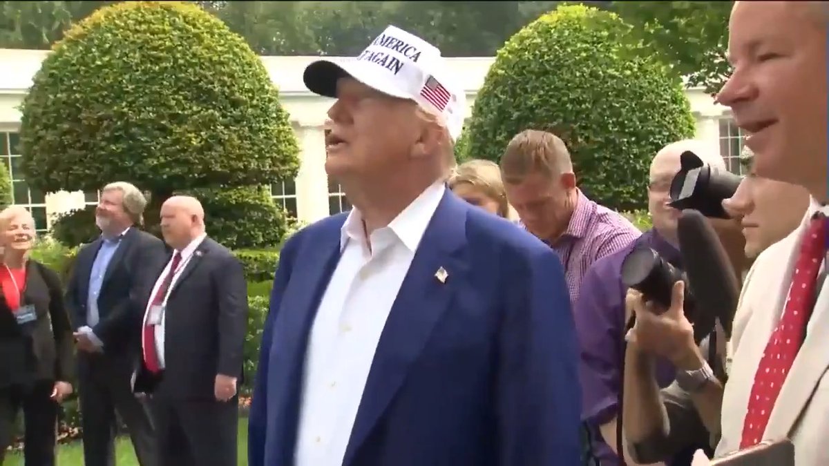 trump tells reporters on the white house lawn “i was the hunted. now i'm the hunter.”