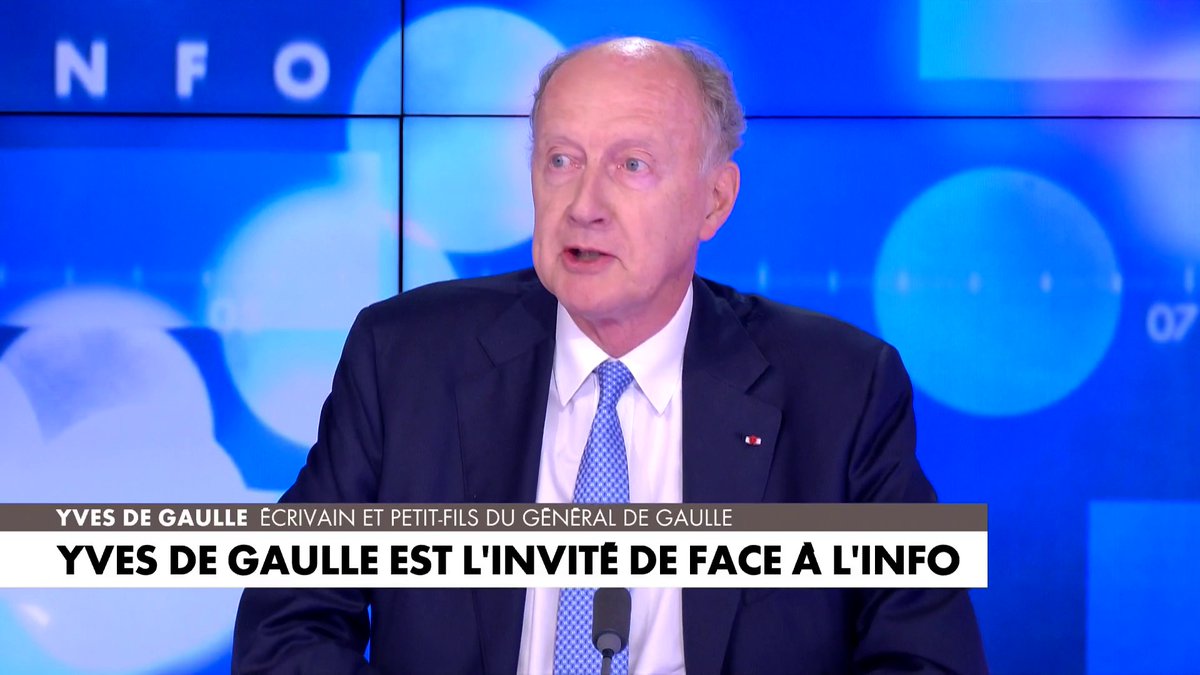 Yves de Gaulle, petit-fils de Charles de Gaulle : «Que reste-t-il aujourd'hui du Général de Gaulle ? Une Constitution... qui a été bien abîmée», dans #Facealinfo