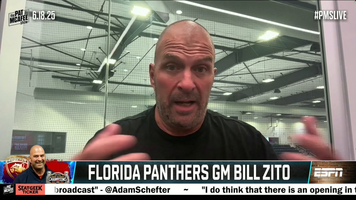 "We've reached a point almost where the room can accept almost anybody." Florida Panthers GM Bill Zito shares what he looks for when identifying a new Panther 🏒 (via Pat McAfee)