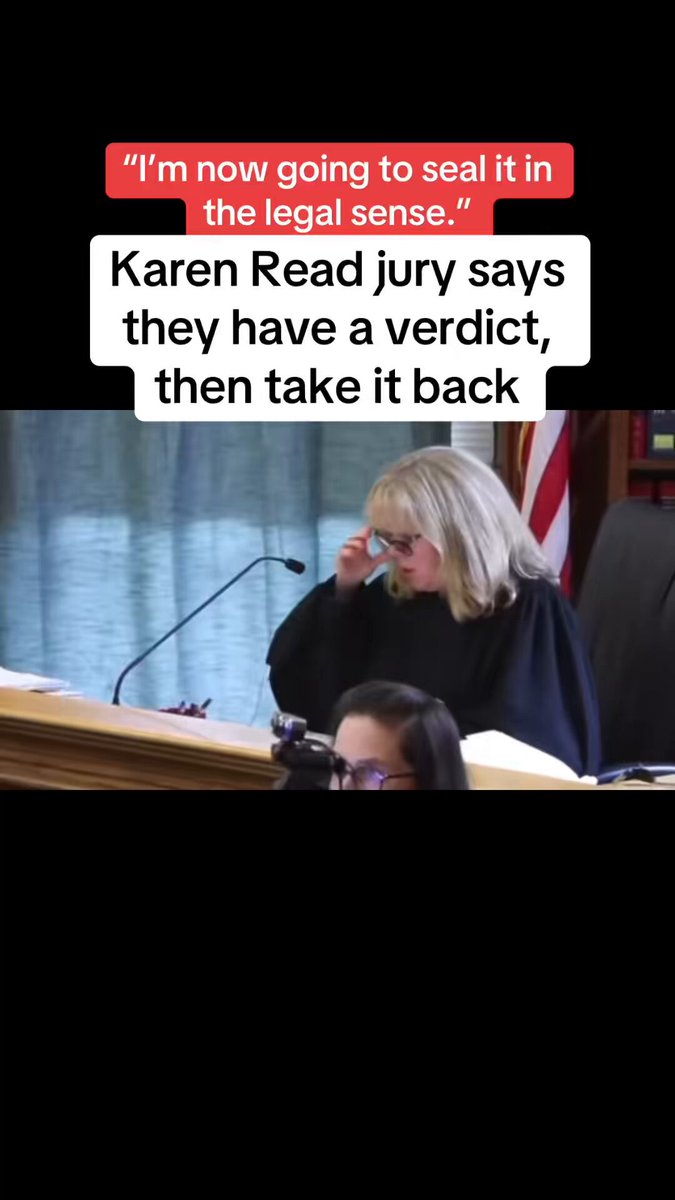 What a case the Karen Read case is. About 20 minutes after this, the jury reached a verdict and didn’t take it back. It’s to be read momentarily. The scene outside the courthouse in Dedham, Massachusetts, looks like pandemonium.
