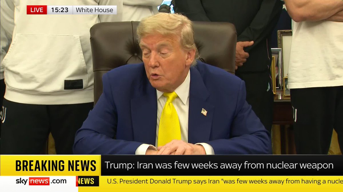 Donald Trump: 'I don't want to fight, I'm not looking to fight but if it's a choice between fighting and them having a nuclear weapon then you have to do what you have to do' The US President adds: 'There is no way you can allow Iran to have a nuclear weapon'