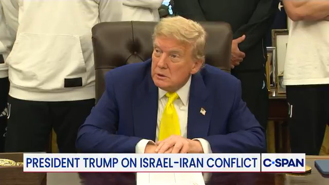 President Trump: "I don't want to fight either. I'm not looking to fight, but if it's a choice between fighting and them having a nuclear weapon, you have do what you have to do. And maybe we won't have to fight."