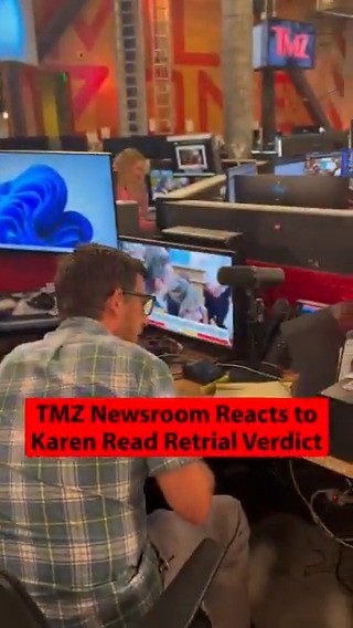 Here's a glimpse behind the scenes in the #TMZ newsroom as the #KarenRead retrial verdict was announced 🎥