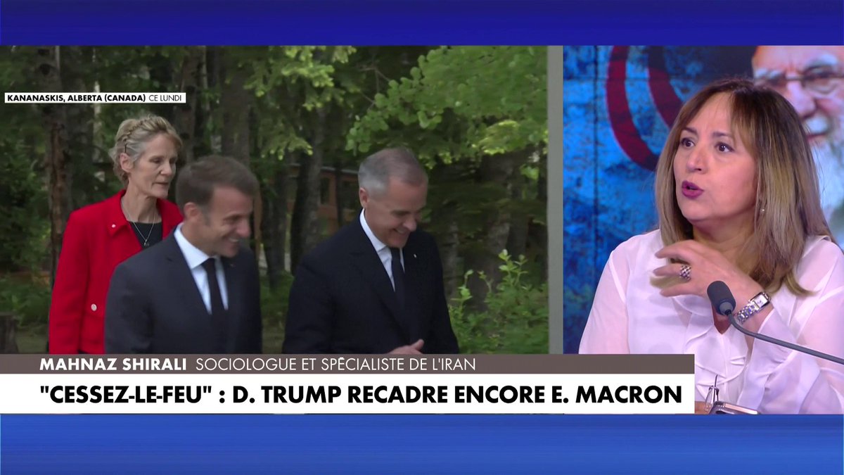 Mahnaz Shirali, sociologue et spécialiste de l'Iran : «Cela fait des décennies que la France n'est plus un acteur important au Moyen-Orient. Quoi qu'il dise, cela ne changera en rien au sort et à l'avenir de l'Iran», dans 100% Politique