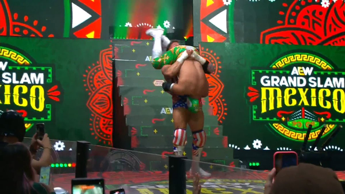 No mercy—Maxwell Jacob Friedman™️ plants CARISTICO MISTICO MX Oficial on the ramp! Watch #AEWGrandSlamMexico LIVE on TBS & MAX