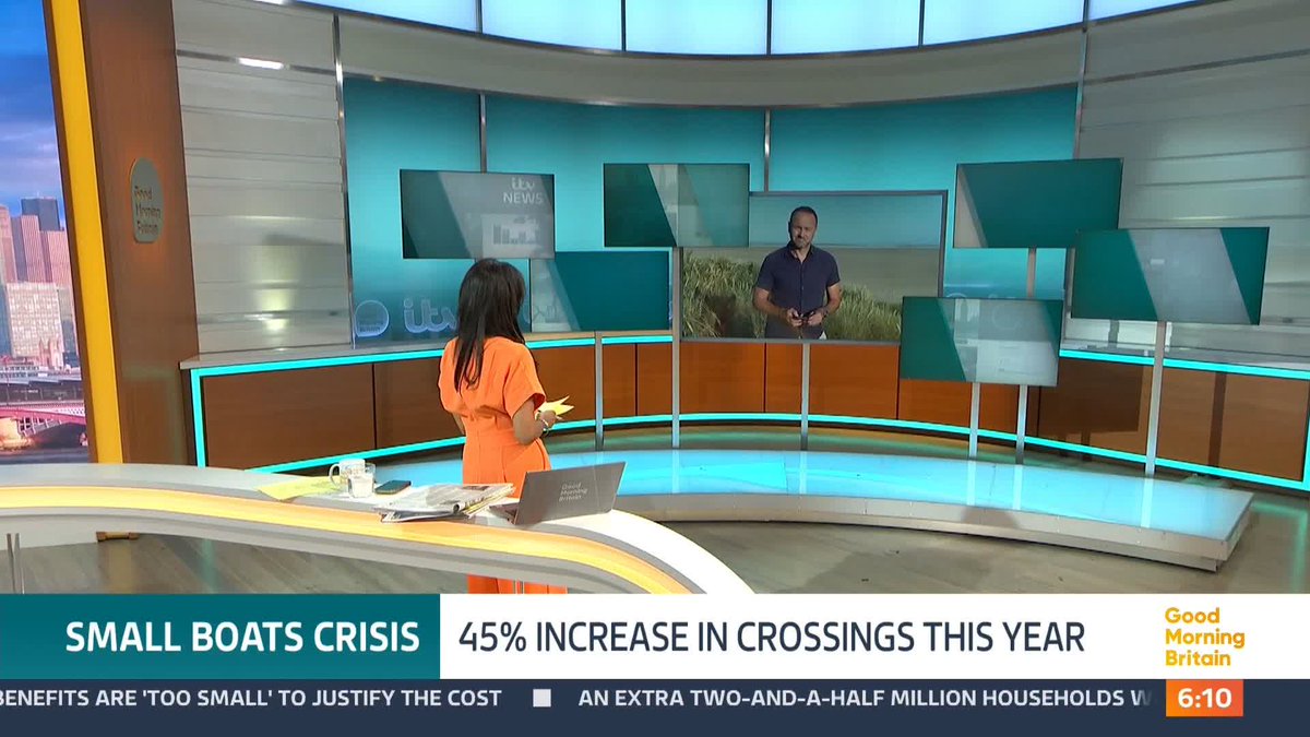 Good Morning Britain has been told migrants attempting to cross the English Channel in small boats have asked the French coast guard to escort them into UK waters. @swainitv reports.