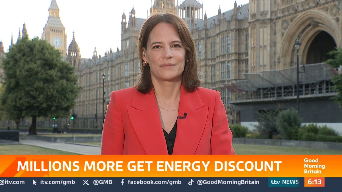 An extra 2.5 million households will receive an automatic discount on their energy bills this winter. The government is expanding its Warm Home Discount, which takes £150 off bills between October and March. @louisajamesitv reports.