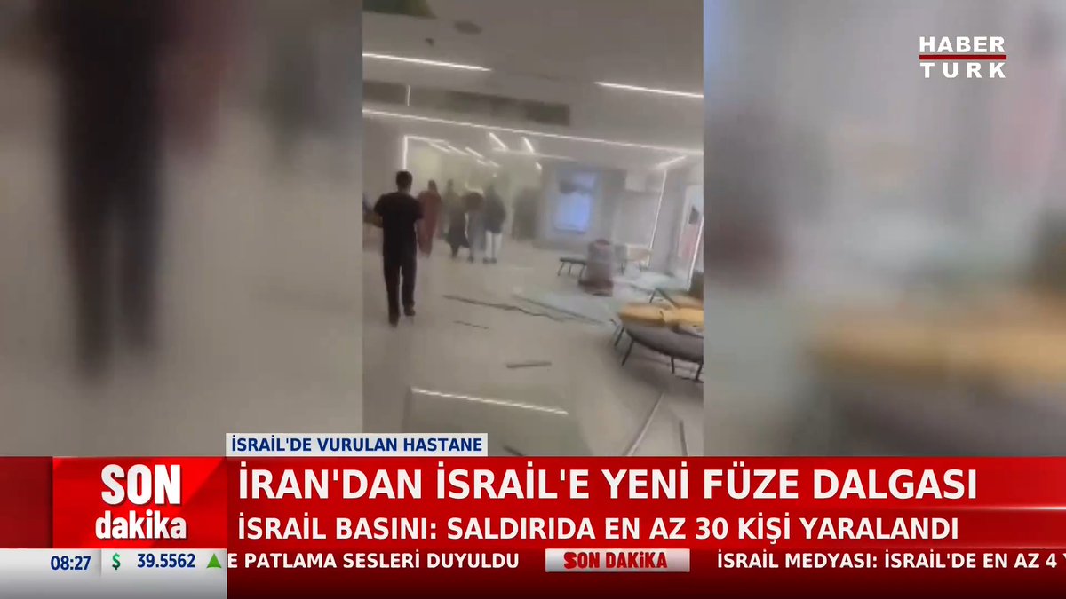 #SONDAKİKA - İran'dan İsrail'e füze saldırıları yeniden başladı. İran füzeleri hastaneye isabet etti.