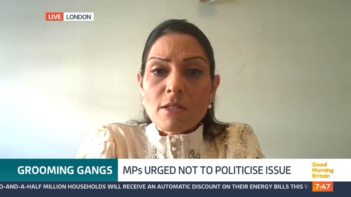 'Why wasn't more data collected? Why did you make those assumptions on just 34%?' Adil Ray OBE asks Shadow Foreign Secretary, Dame Priti Patel, amidst the grooming gang scandal.
