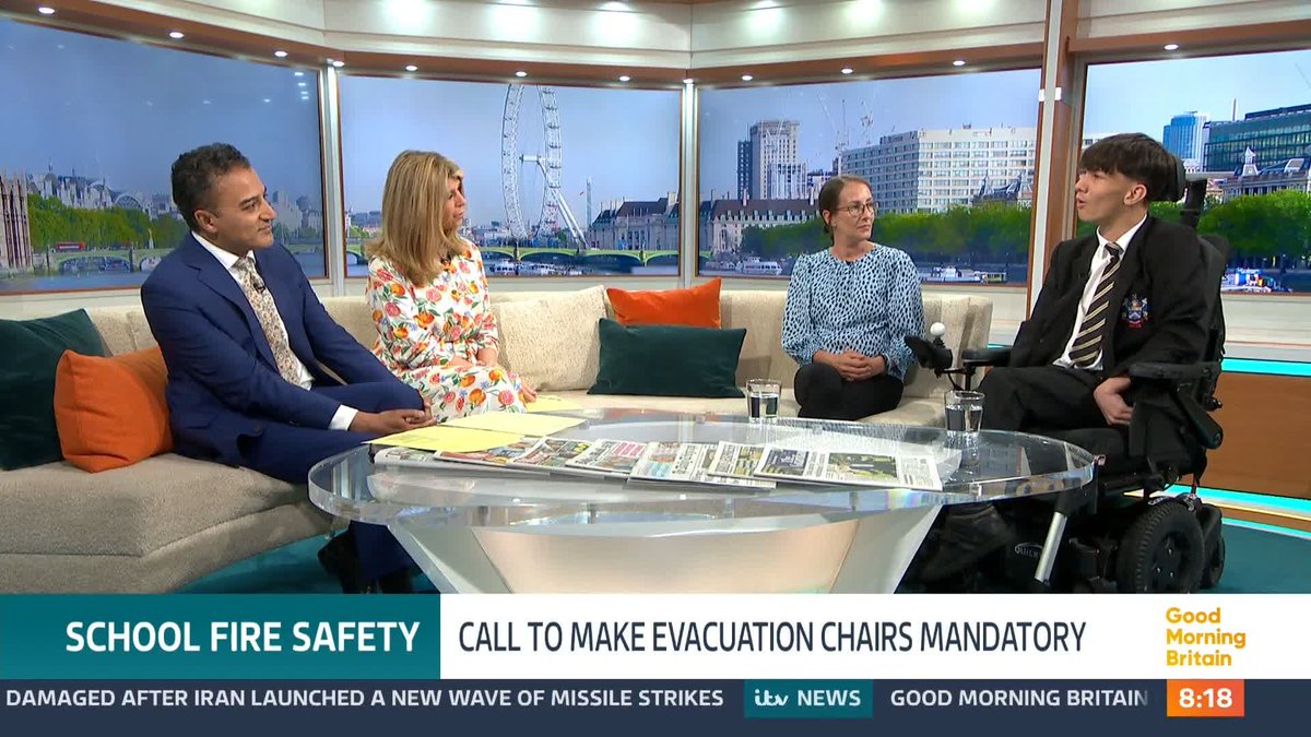 'The fire emergency services said to my school because there are so many wheelchair users, they have to leave them in the school.' 16-year-old Lucas Vezza-O'Brien was left petrified after a fire broke out in his school and he was left in the building.