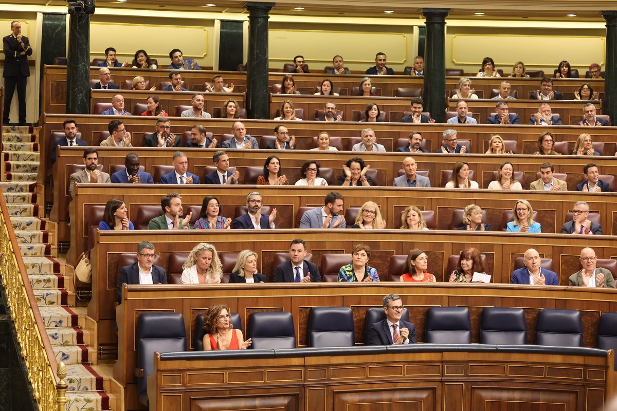 Aprobada la proposición no de ley del Grupo Socialista relativa a la condena de la prohibición de la marcha del orgullo LGTBI en Hungría y en defensa de los derechos humanos. 🟢 Sí: 176 🔴 No: 33 🟡 Abstenciones: 136