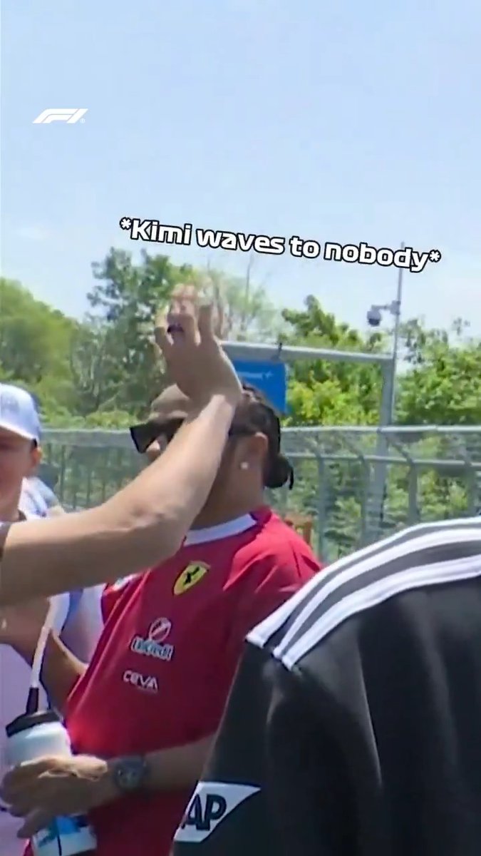 We see you waving to the trees, Kimi 😂 #F1 #CanadianGP