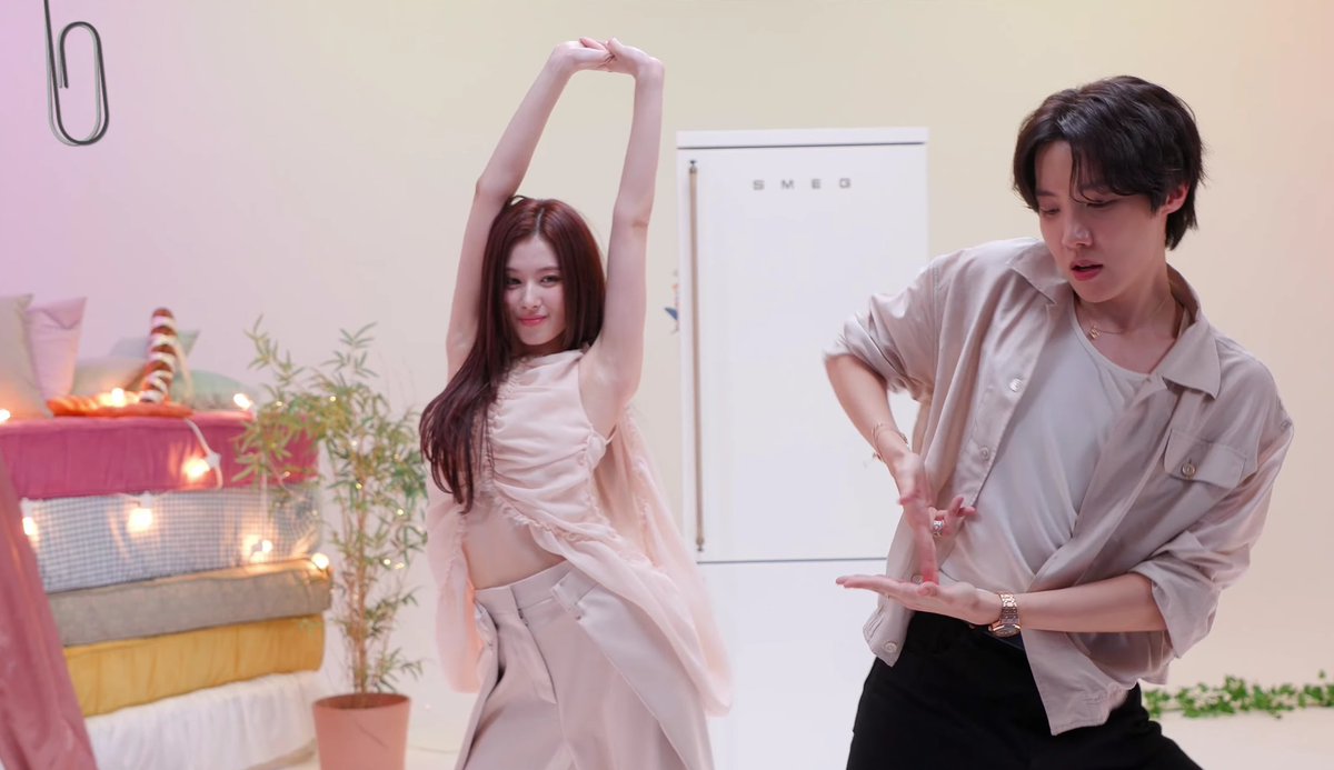 SANA AND BTS J-HOPE KILLIN' IT GIRL CHALLENGE BEHIND THE SCENES