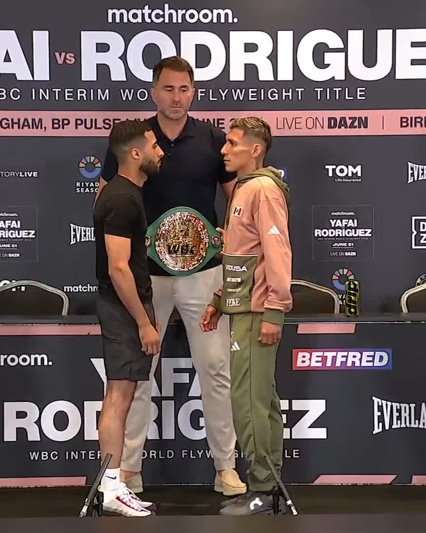 FIRST FACE-OFF 👀 Galal Yafai vs Francisco Rodriguez 🔰 WBC Interim Flyweight Title #YafaiRodriguez | DAZN Boxing