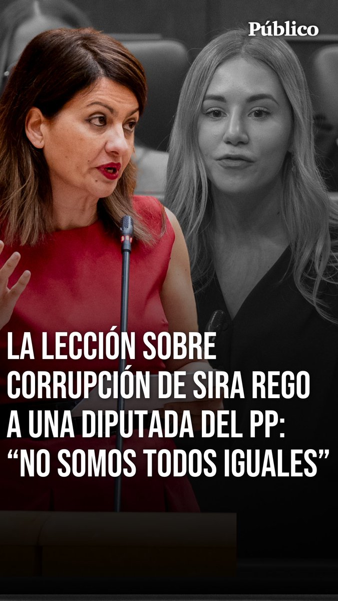 🎥 Sira Rego, a una diputada del PP: "No somos todos iguales. Yo soy de Izquierda Unida. Somos nosotros los que poníamos la querella a Bárcenas. Ustedes son la organización política denunciada"