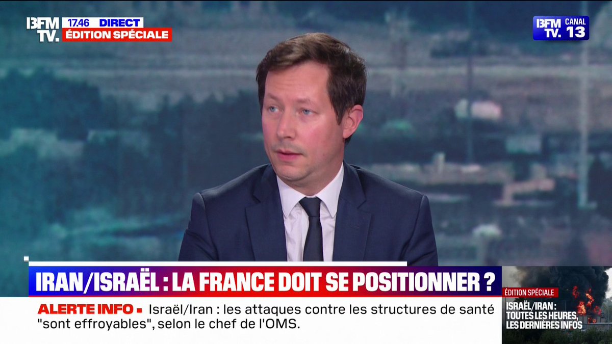Conflit Iran/Israël: "Le régime iranien menace nos pays", réagit François-Xavier Bellamy (LR)