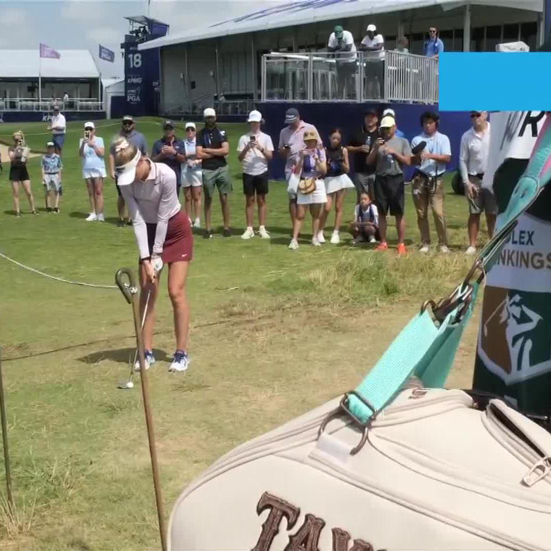A fantastic recovery shot from Nelly Korda at the KPMG Women's PGA Championship 👏 Watch now on Golf Channel!