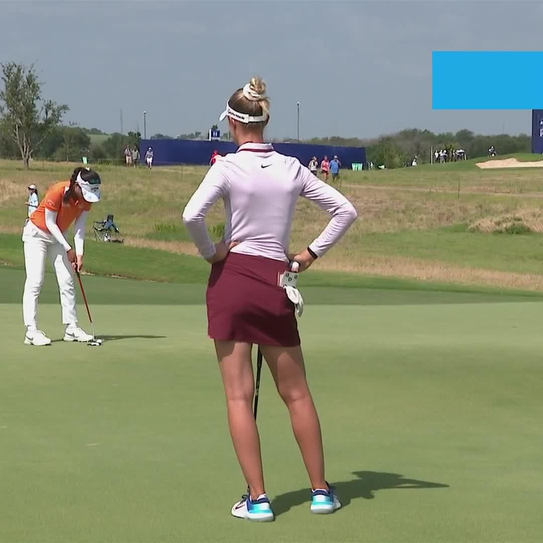 Three straight birdies to close out the front nine for Jeeno Thitikul 🔥 Tune in to her opening round now on Golf Channel 📺