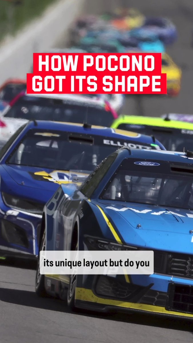 One of the most distinctive layouts on the NASCAR circuit. How did Pocono Raceway get its shape? 📐
