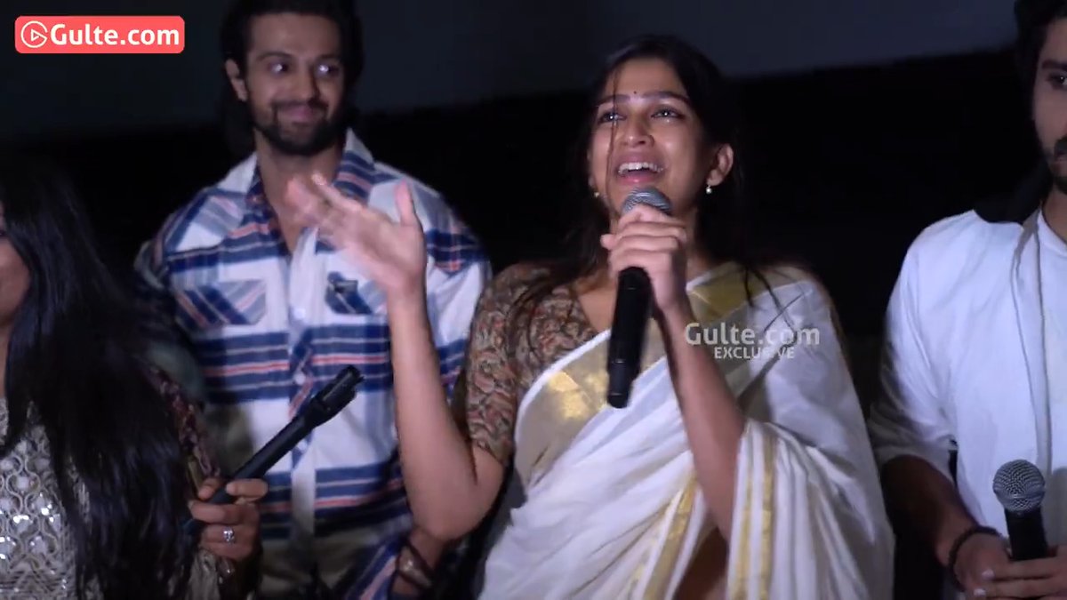 #AnanthikaSanilkumar gets emotional after the premiere of #8Vasantalu at Mythri Vimal Theatre. Ananthika Sanilkumar