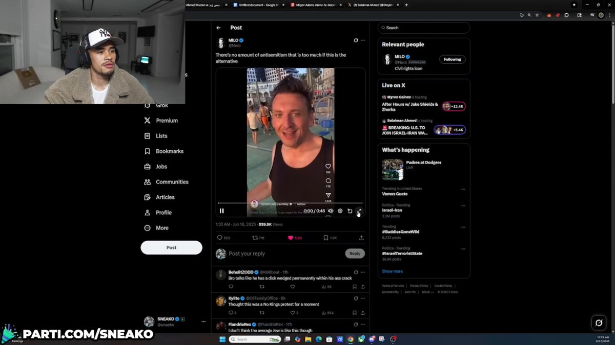 SNEAKO reacts to Gay lsraeIi's having a s*x party in a bomb shelter 💀🏳️‍🌈🇮🇱 "I'm not dying for this! How are we controlled by these n*ggas?"