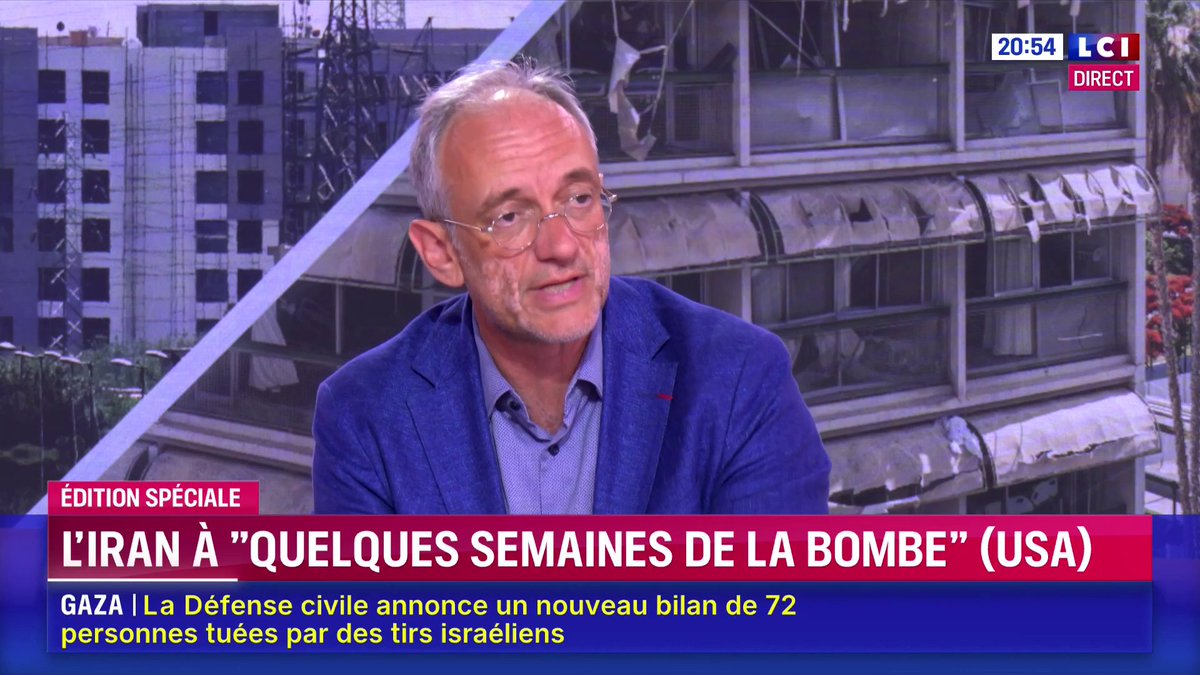 🗣️ Les Iraniens "étaient, à mon avis, en train de tenter le plus rapidement possible d'accéder à la bombe" nucléaire, dit Frédéric Encel ▶️ Darius Rochebin