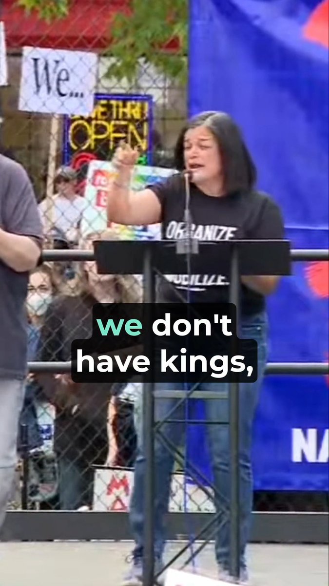 In America, we don’t have kings, we don’t have crowns, and the people will NEVER back down!