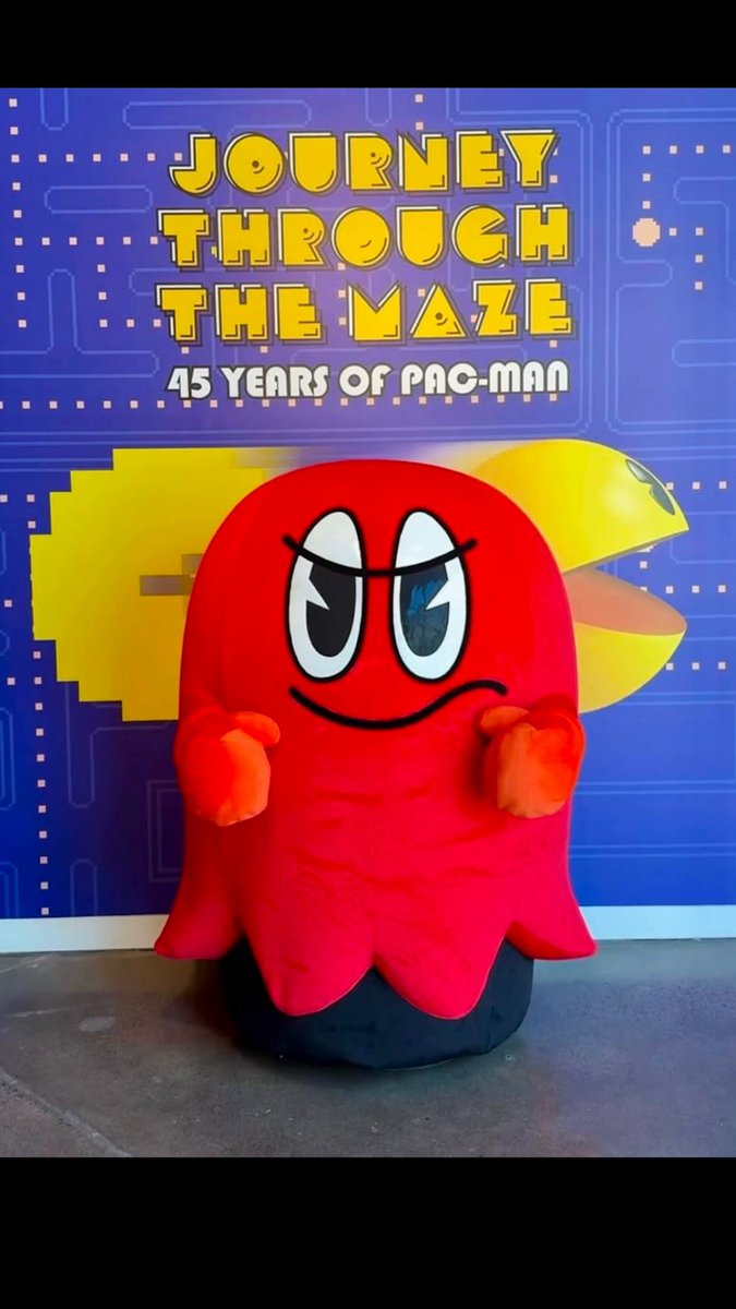 Celebrating #PACMAN45 with the marvelous PAC-MAN! 🟡 Check out Journey Through the Maze at The Great Park Gallery in Irvine, CA for interactive displays, rare memorabilia, and behind-the-scenes insights into the game’s development.