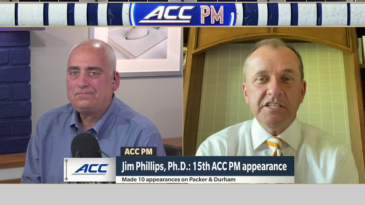"You're a legend in the ACC ... Love you Pack." Commissioner Jim Phillips with some kind words for Mark Packer on his final show ❤️