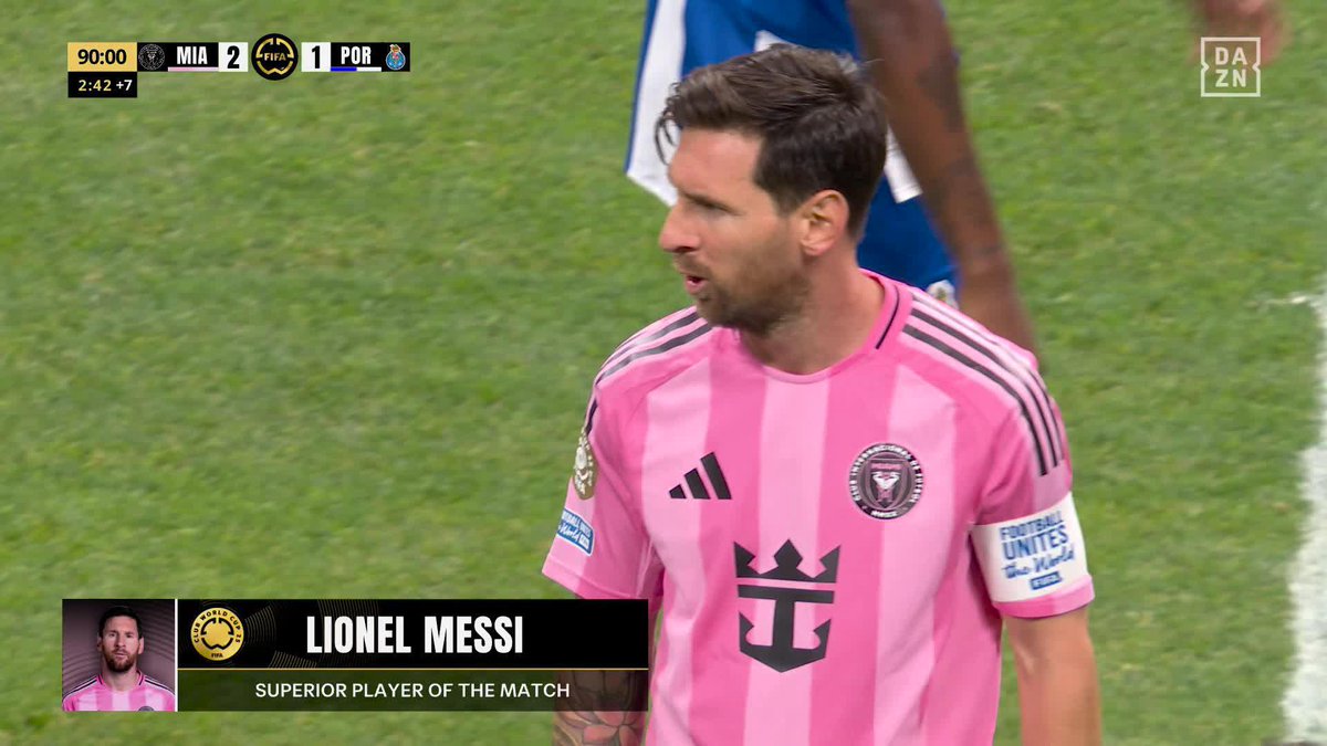 Anyone surprised? Lionel Messi is the Superior Player of the Match 🐐 Watch the @FIFACWC | June 14 - July 13 | Every Game | Free | | #FIFACWC #TakeItToTheWorld #MIAFCP