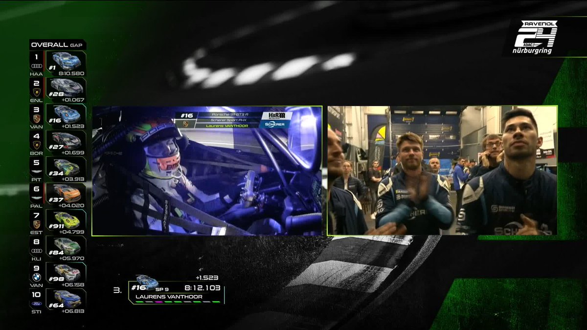 Vanthoor out of nowhere! Scherer Sport PHX's Porsche is heading to Top Qualifying thanks to this last gasp effort. Q2 📺 #IGTC | #24hNBR