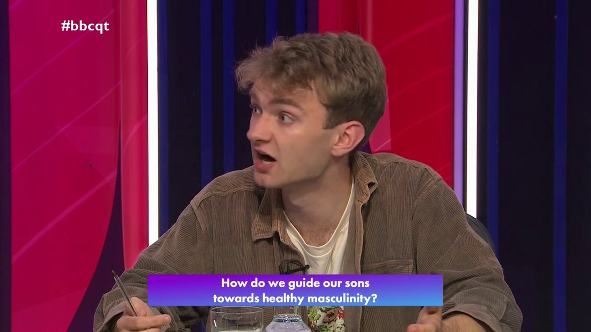 “There are these…predators on the internet, who are getting the roles of teachers” YouTuber Tom Simons (TommyInnit) says misogyny online is “very prevalent”, and measures must be taken to stop “pressuring” environments, as “healthy masculinity is the absence of that” #bbcqt