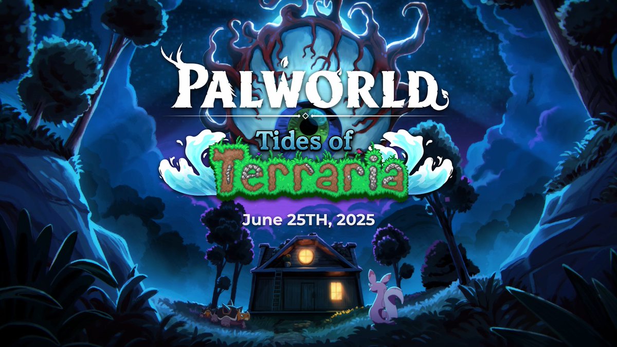 🌊Palworld: Tides of Terraria releases June 25th!🌊 Palworld's next major update brings Palworld x Terraria and more! Impending doom approaches... 25% off! Don't miss out! PS Store: Steam: