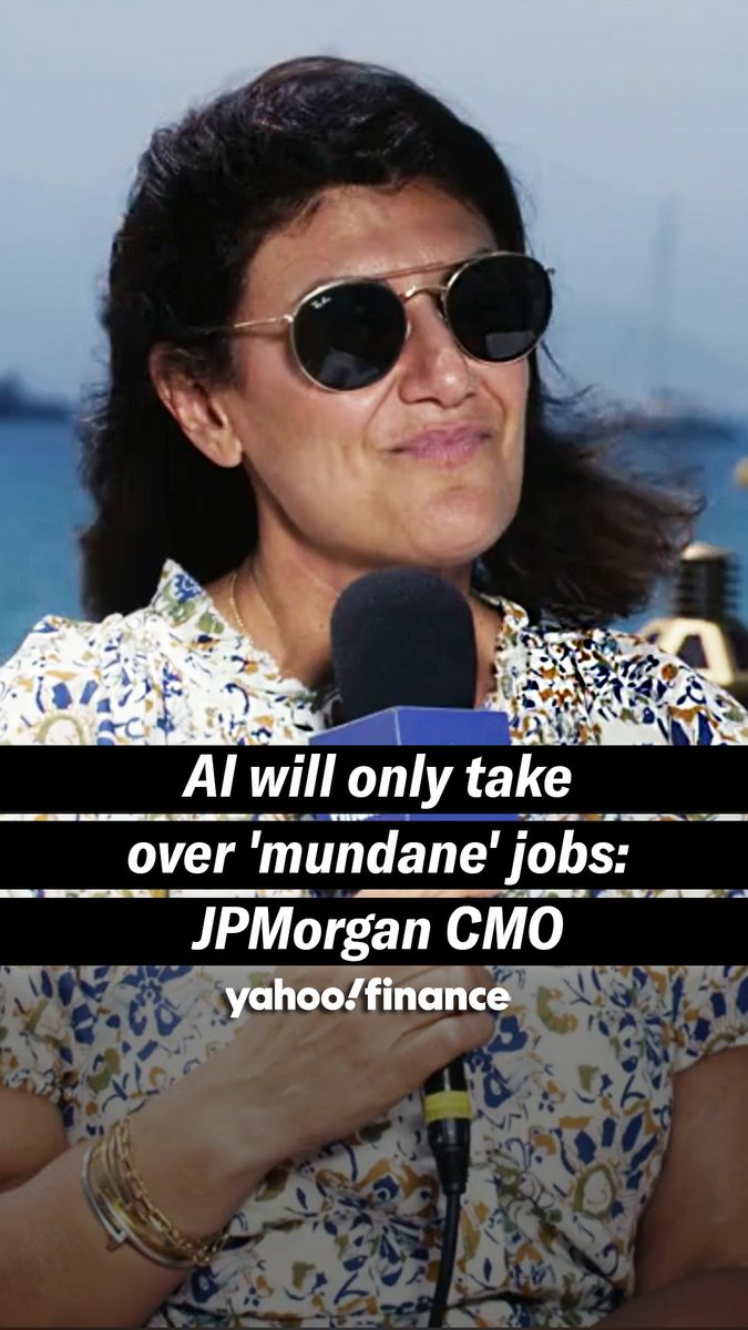 AI will only take over "some mundane jobs," JPMorgan CMO Carla Hassan told Brian Sozzi.